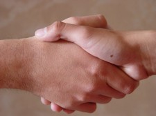 shaking hands