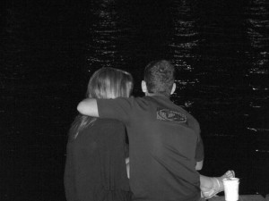 clinging couple